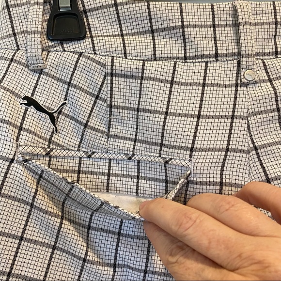 Puma Women Black White Striped Outdoors Golf Athletic Bermuda Shorts 2 - Picture 4 of 13